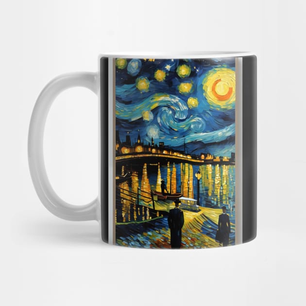 New York in starry night style by Spaceboyishere